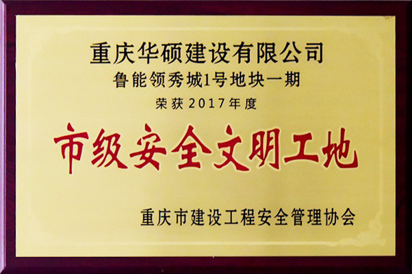 2017年度重庆市市级安全文明工地
